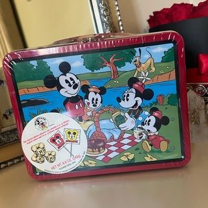 Vintage Mickey Mouse Picnic Metal Lunch Box Disney Collectible 1997